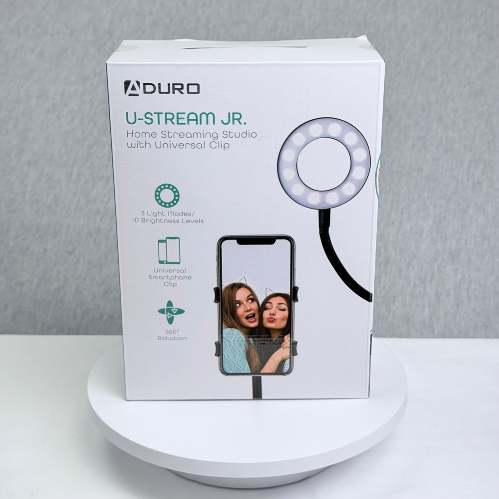 Aduro U-Stream Jr Home Streaming Studio Ring Light Universal Clip US-JRCLP-01